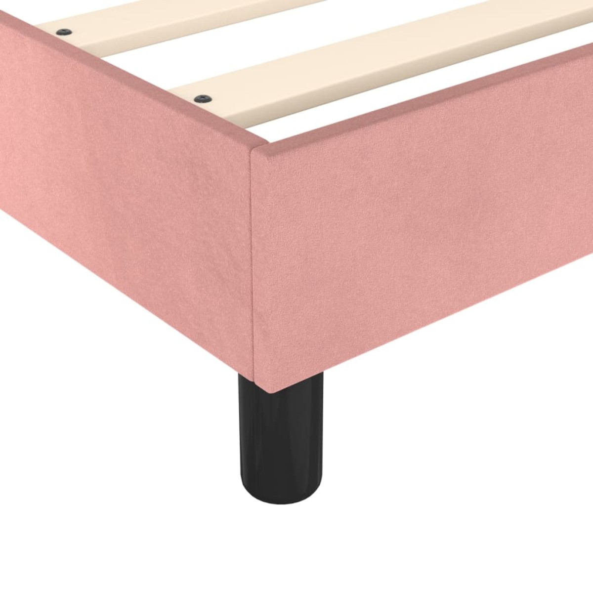 vidaXL Πλαίσιο Κρεβατιού Boxspring Ροζ 180x200 εκ. Βελούδινο