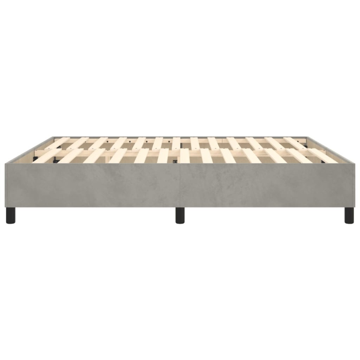 vidaXL Πλαίσιο Κρεβατιού Boxspring Ανοιχτό Γκρι 200x200 εκ. Βελούδινο