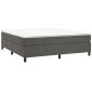 vidaXL Πλαίσιο Κρεβατιού Boxspring Σκούρο Γκρι 200x200 εκ. Βελούδινο