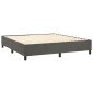 vidaXL Πλαίσιο Κρεβατιού Boxspring Σκούρο Γκρι 200x200 εκ. Βελούδινο