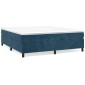 vidaXL Πλαίσιο Κρεβατιού Boxspring Σκούρο Μπλε 200x200 εκ. Βελούδινο