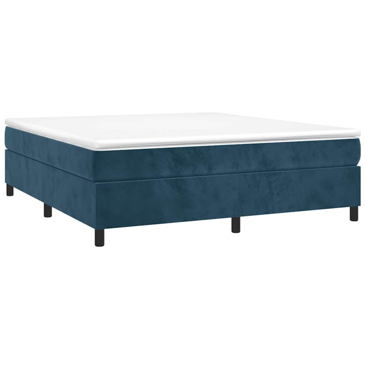 vidaXL Πλαίσιο Κρεβατιού Boxspring Σκούρο Μπλε 200x200 εκ. Βελούδινο