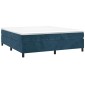 vidaXL Πλαίσιο Κρεβατιού Boxspring Σκούρο Μπλε 200x200 εκ. Βελούδινο