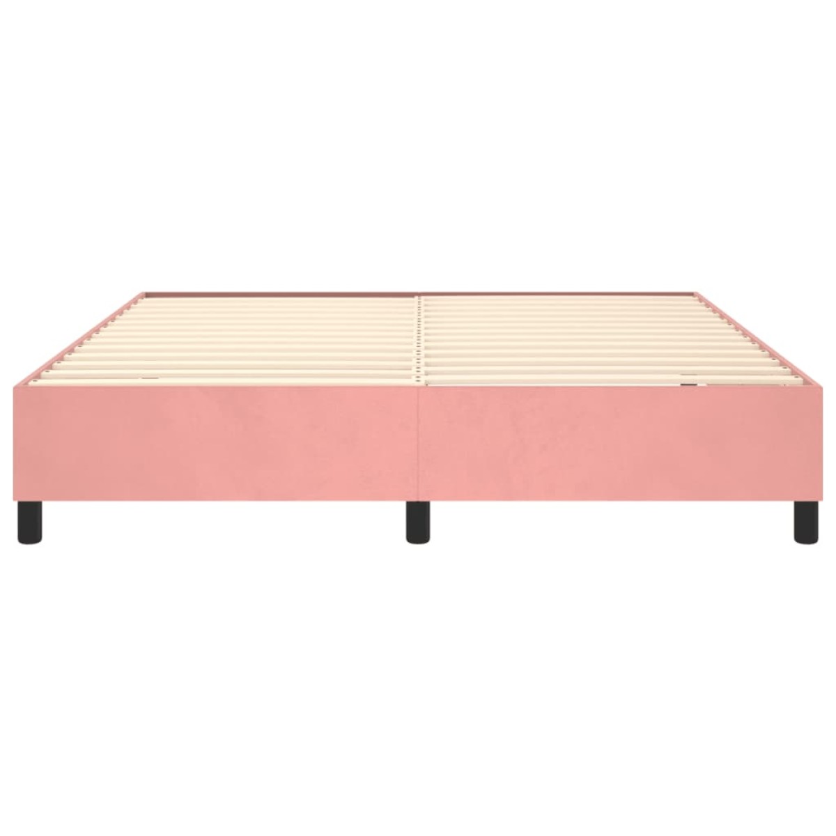 vidaXL Πλαίσιο Κρεβατιού Boxspring Ροζ 200x200 εκ. Βελούδινο