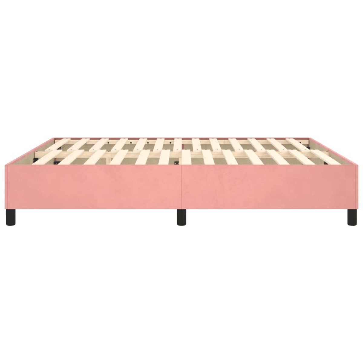 vidaXL Πλαίσιο Κρεβατιού Boxspring Ροζ 200x200 εκ. Βελούδινο