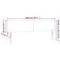 vidaXL Κεφαλάρι Κρεβατιού LED Σκούρο Καφέ 200x5x78/88 εκ. Υφασμάτινο