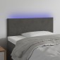 vidaXL Κεφαλάρι Κρεβατιού LED Σκούρο Γκρι 80x5x78/88 εκ. Βελούδινο