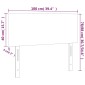 vidaXL Κεφαλάρι Κρεβατιού LED Σκούρο Πράσινο 100x5x78/88 εκ. Βελούδινο