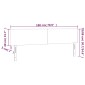 vidaXL Κεφαλάρι Κρεβατιού LED Σκούρο Γκρι 180x5x78/88 εκ. Βελούδινο