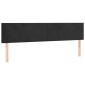 vidaXL Κεφαλάρι Κρεβατιού LED Μαύρο 200x5x78/88 εκ. Βελούδινο