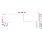 vidaXL Κεφαλάρι Κρεβατιού LED Μαύρο 200x5x78/88 εκ. Βελούδινο