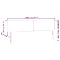 vidaXL Κεφαλάρι Κρεβατιού LED Σκούρο Μπλε 200x5x78/88 εκ. Βελούδινο