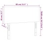 vidaXL Κεφαλάρι Κρεβατιού LED Λευκό 80x5x78/88 εκ. από Συνθετικό Δέρμα