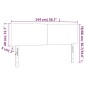 vidaXL Κεφαλάρι Κρεβατιού LED Λευκό 144x5x78/88 εκ. Συνθετ. Δέρμα