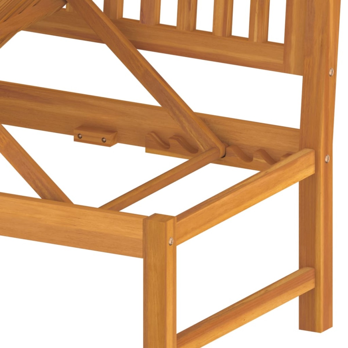 vidaXL Καναπές Κρεβάτι 200x60x75 εκ. Μασίφ Ακακία με Κρεμ Μαξιλάρι