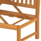 vidaXL Καναπές Κρεβάτι 200x60x75 εκ. Μασίφ Ακακία με Κρεμ Μαξιλάρι