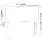 vidaXL Κεφαλάρι Κρεβατιού LED Σκούρο Γκρι 100x5x78/88 εκ. Υφασμάτινο