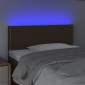 vidaXL Κεφαλάρι Κρεβατιού LED Σκούρο Καφέ 100x5x78/88 εκ. Υφασμάτινο