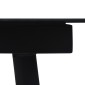 vidaXL Τραπεζαρία Κήπου Μαύρη 190 x 90 x 74 εκ. από Ατσάλι / Γυαλί