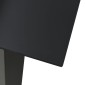 vidaXL Τραπεζαρία Κήπου Μαύρη 80 x 80 x 74 εκ. από Ατσάλι / Γυαλί