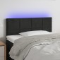 vidaXL Κεφαλάρι Κρεβατιού LED Μαύρο 100x5x78/88 εκ. Βελούδινο