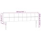 vidaXL Κεφαλάρι Κρεβατιού LED Μαύρο 180x5x78/88 εκ. Βελούδινο