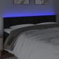 vidaXL Κεφαλάρι Κρεβατιού LED Μαύρο 180x5x78/88 εκ. Βελούδινο