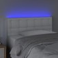 vidaXL Κεφαλάρι Κρεβατιού LED Λευκό 100x5x78/88 εκ. Συνθετ. Δέρμα