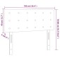 vidaXL Κεφαλάρι Κρεβατιού LED Λευκό 100x5x78/88 εκ. Συνθετ. Δέρμα