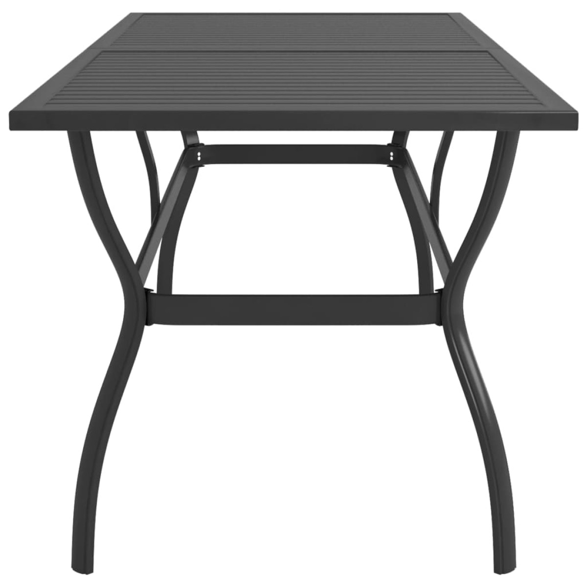vidaXL Τραπέζι Κήπου Ανθρακί 190 x 80 x 72 εκ. Ατσάλινο