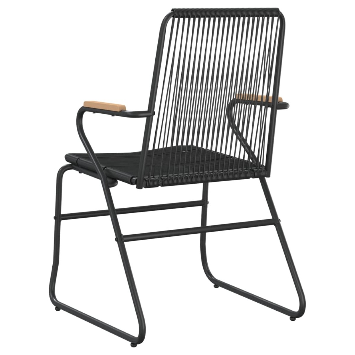 vidaXL Καρέκλες Κήπου 2 τεμ. Μαύρες 58 x 59 x 85,5 εκ. Ρατάν PVC