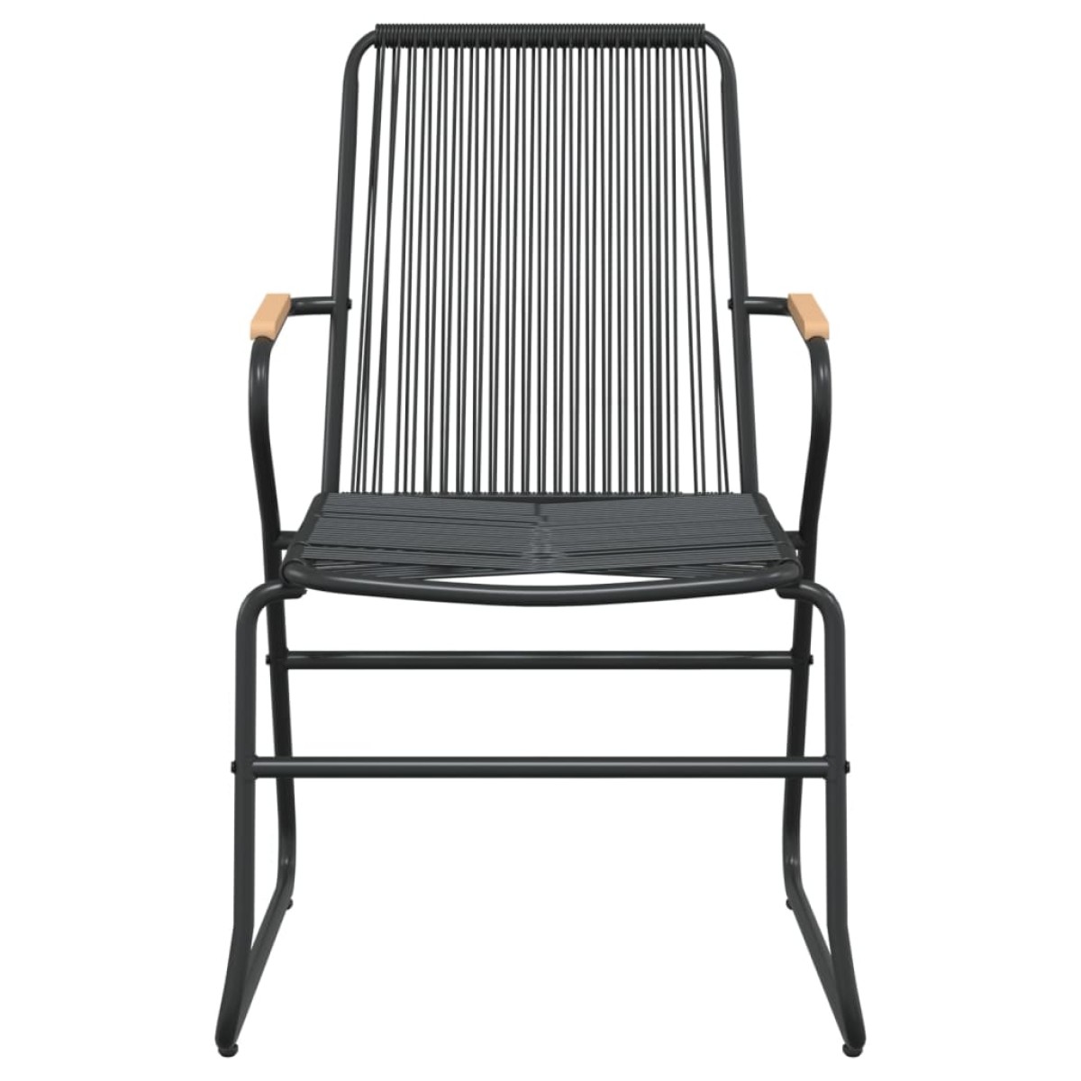 vidaXL Καρέκλες Κήπου 4 τεμ. Μαύρες 58 x 59 x 85,5 εκ. Ρατάν PVC