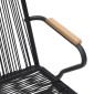 vidaXL Καρέκλες Κήπου 4 τεμ. Μαύρες 58 x 59 x 85,5 εκ. Ρατάν PVC