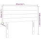 vidaXL Κεφαλάρι Κρεβατιού LED Μπλε 90x5x78/88 εκ. Υφασμάτινο