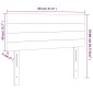vidaXL Κεφαλάρι Κρεβατιού LED Ροζ 80 x 5 x 78/88 εκ. Βελούδινο
