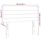 vidaXL Κεφαλάρι Κρεβατιού LED Μαύρο 100x5x78/88 εκ. Βελούδινο