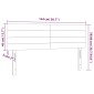 vidaXL Κεφαλάρι Κρεβατιού LED Μαύρο 144x5x78/88 εκ. Βελούδινο