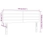 vidaXL Κεφαλάρι Κρεβατιού LED Ροζ 144x5x78/88 εκ. Βελούδινο
