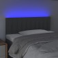 vidaXL Κεφαλάρι Κρεβατιού LED Σκούρο Γκρι 100x5x78/88 εκ. Υφασμάτινο