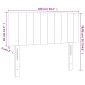 vidaXL Κεφαλάρι Κρεβατιού LED Σκούρο Γκρι 100x5x78/88 εκ. Υφασμάτινο
