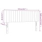 vidaXL Κεφαλάρι Κρεβατιού LED Ανοιχτό Γκρι 144x5x78/88 εκ. Υφασμάτινο