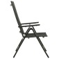 vidaXL Καρέκλες Κήπου Πτυσσόμενες 2 τεμ. Μαύρες Textilene / Αλουμίνιο