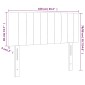 vidaXL Κεφαλάρι Κρεβατιού LED Σκούρο Πράσινο 100x5x78/88 εκ. Βελούδινο