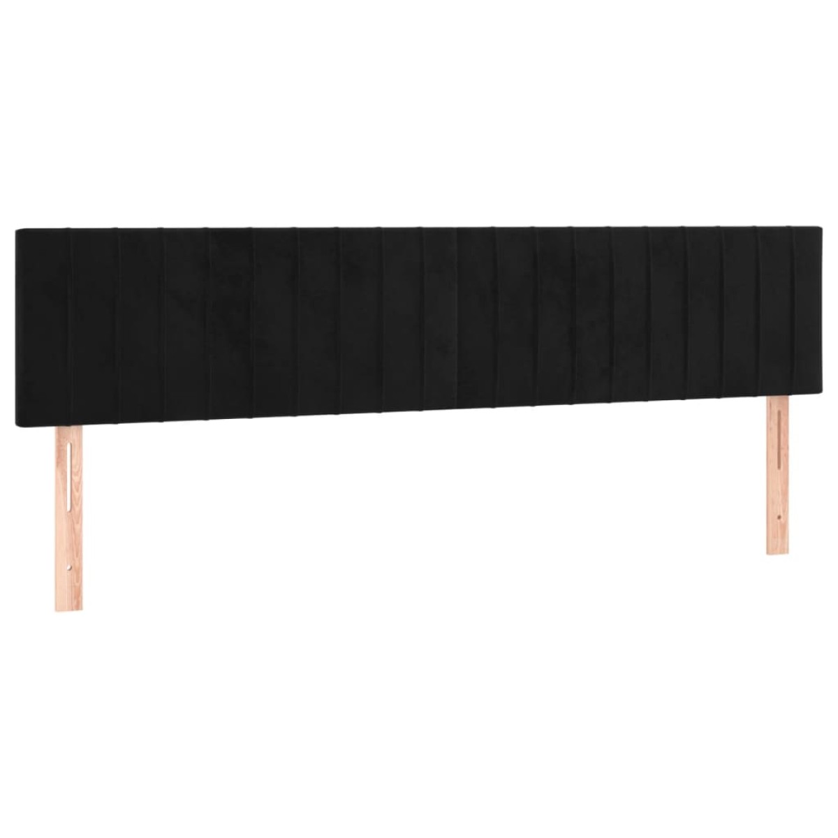 vidaXL Κεφαλάρι Κρεβατιού LED Μαύρο 160x5x78/88 εκ. Βελούδινο