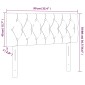 vidaXL Κεφαλάρι Κρεβατιού LED Taupe 90x7x78/88 εκ. Υφασμάτινο