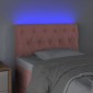 vidaXL Κεφαλάρι Κρεβατιού LED Ροζ 80x7x78/88 εκ. Βελούδινο