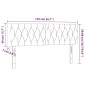 vidaXL Κεφαλάρι Κρεβατιού LED Σκούρο Γκρι 144x7x78/88 εκ. Βελούδινο