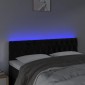 vidaXL Κεφαλάρι Κρεβατιού LED Μαύρο 160x7x78/88 εκ. Βελούδινο