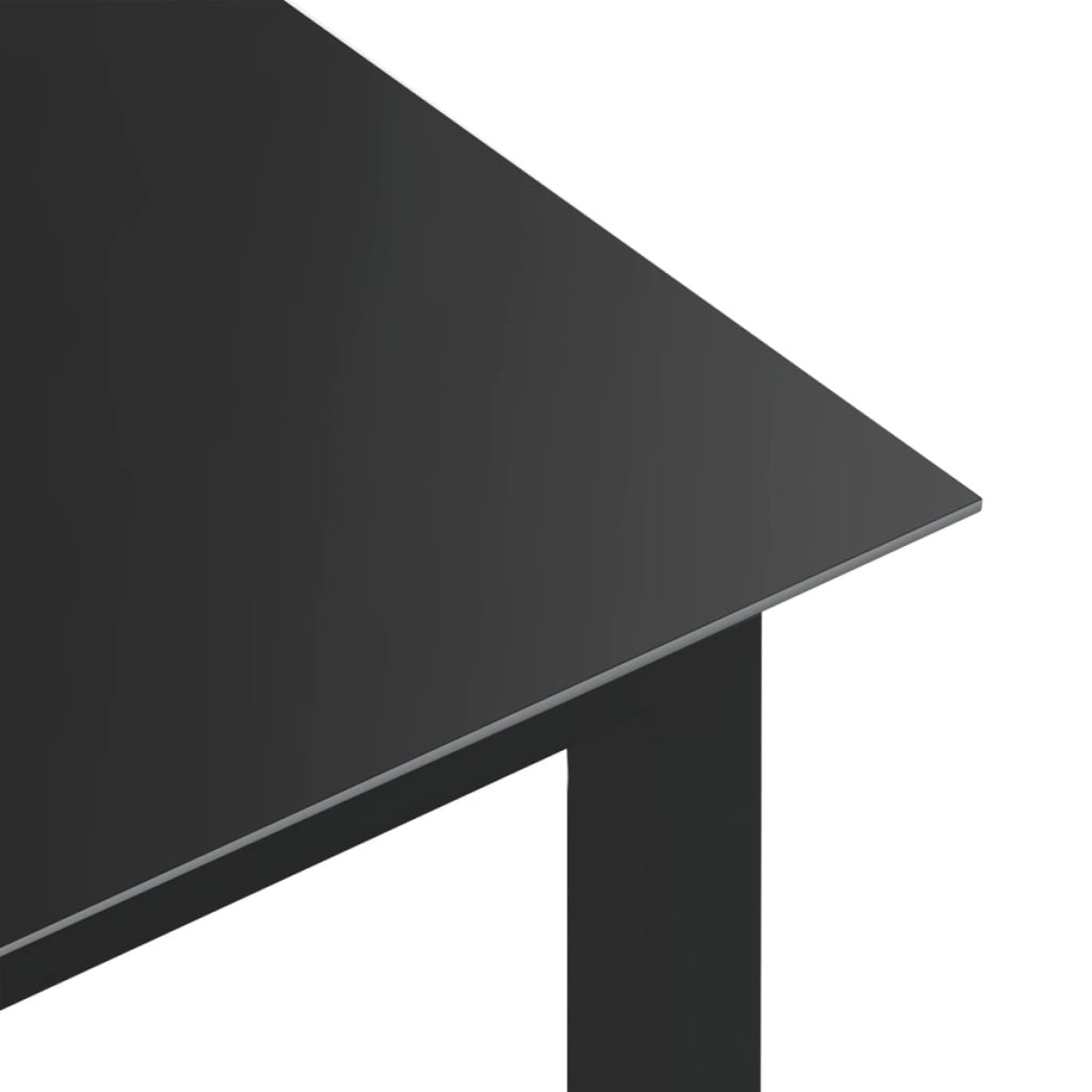 vidaXL Τραπέζι Κήπου Μαύρο 150 x 90 x 74 εκ. από Αλουμίνιο / Γυαλί