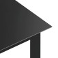 vidaXL Τραπέζι Κήπου Μαύρο 150 x 90 x 74 εκ. από Αλουμίνιο / Γυαλί